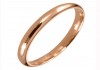 Фото Гладкое обручальное кольцо из красного золота