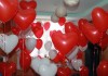 Фото Оформление воздушными шарами шары сердечки на 14 февраля