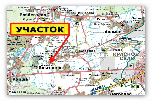 Ропша санкт петербург карта