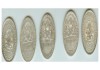 Фото Пять серебрянных монет, чеканка 95 лет назад, чистое серебро высшей пробы