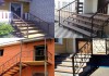 Фото Каркас входной лестницы стандартный и с элементами художественного литья, ковки