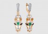 Фото Серьги с изумрудом