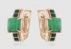 Фото Серьги с изумрудом